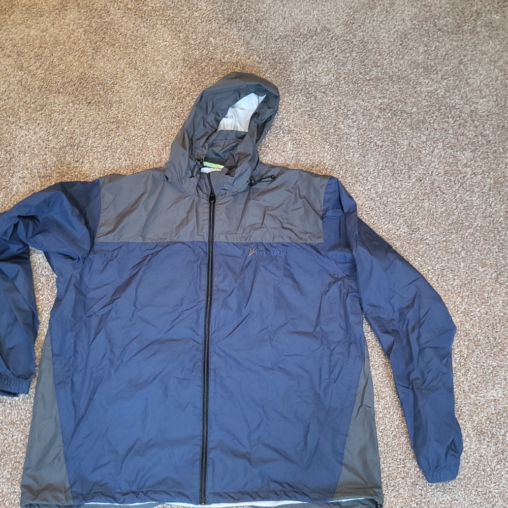 Frogg Toggs Men's XL/XXL Rain Waterproof Jacket| Blue and Gray